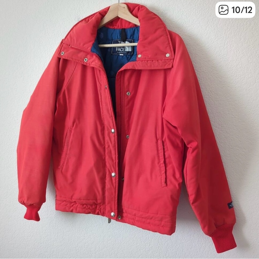 Vintage The North Face Women's Jacket Size 12 Medium Red Skiing Coat Retro USA